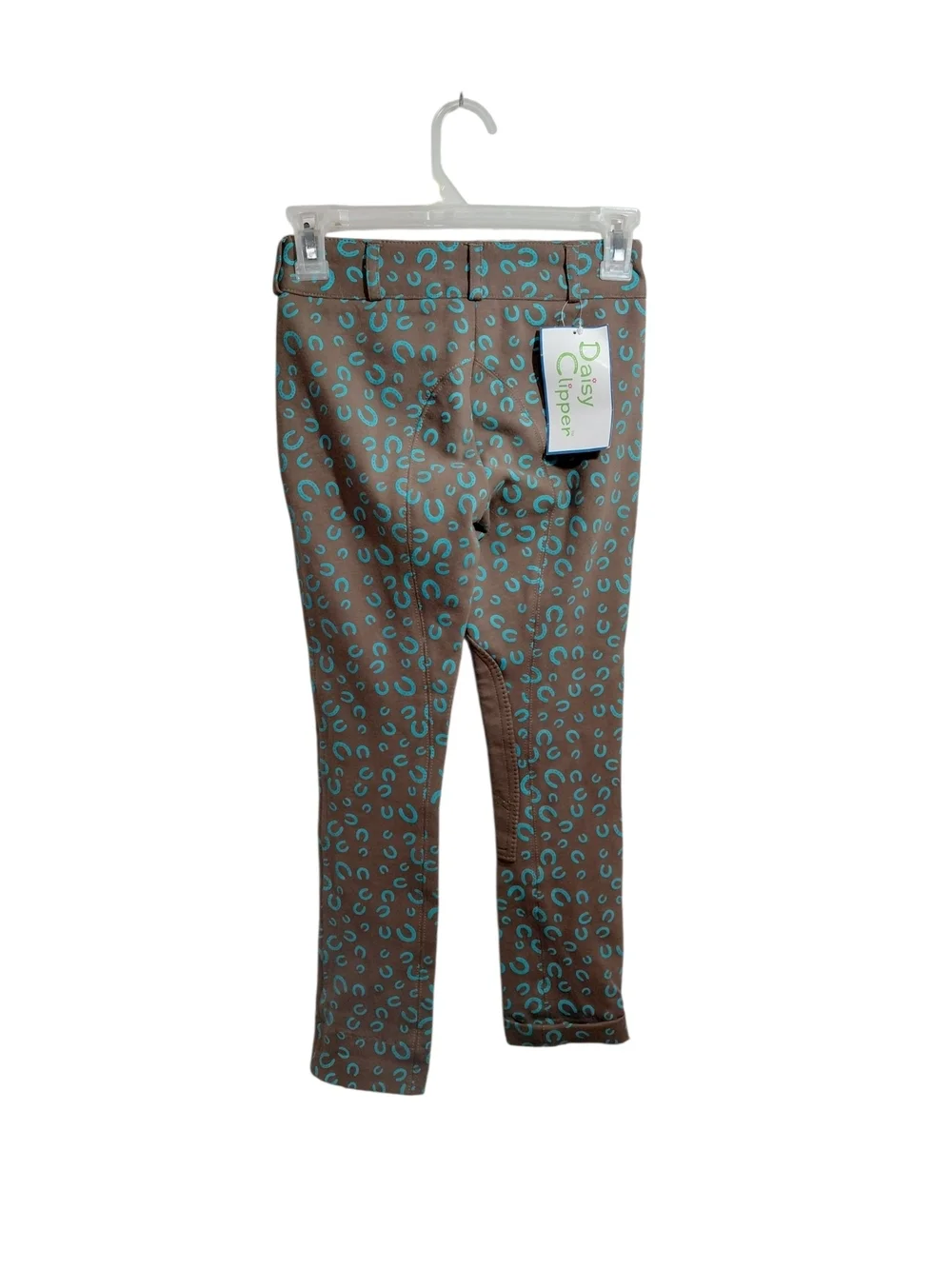Dippin' Daisy's Brown Leggings with Teal Horseshoe Print